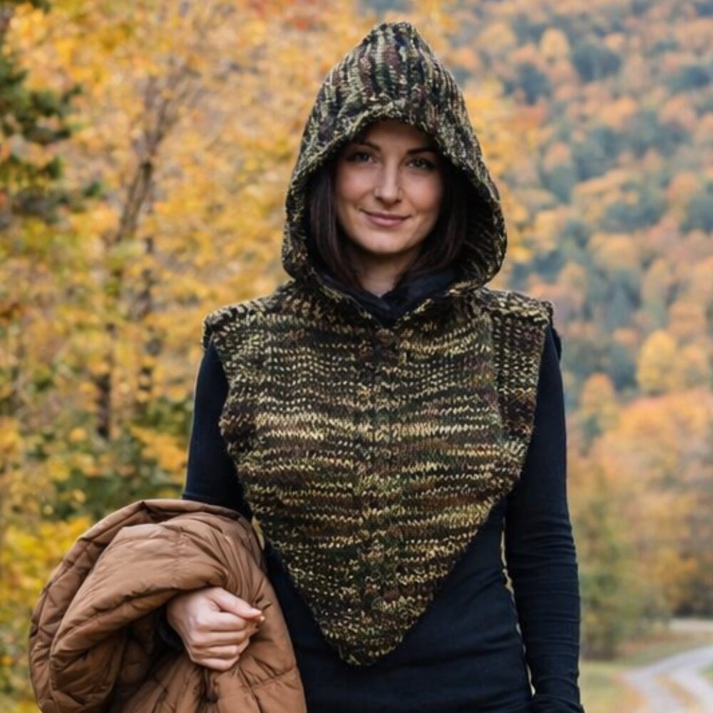 Hand Crafted Knit Balaclava Camouflage Hood Hoodie Men's Hunting Hat Essential